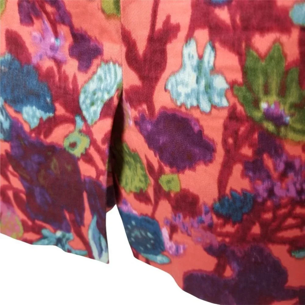 J. Crew Women 2 Pink Floral The Pencil Skirt Strai